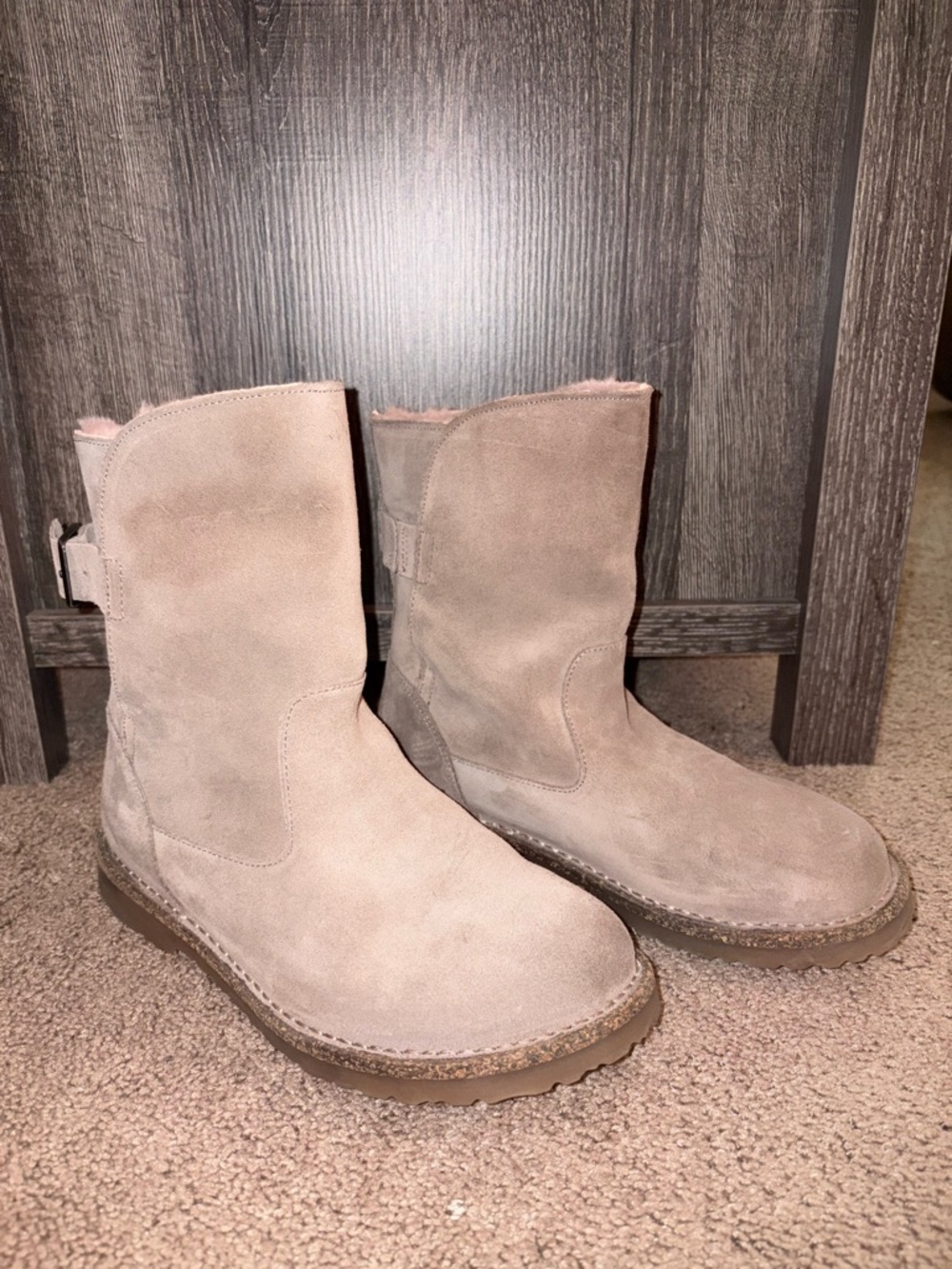Birkenstock Grey taupe Suede Mid-Calf Boots Size 38M